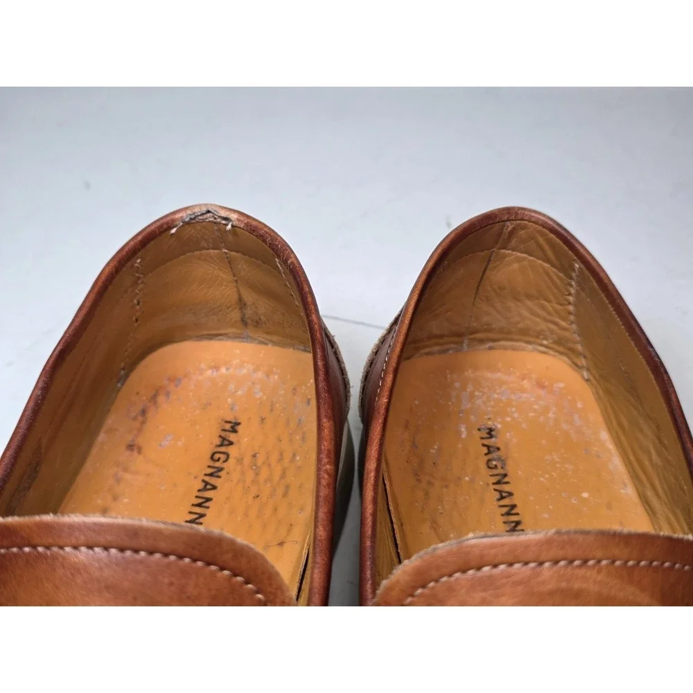 Magnanni‎ Marbella Men\'s Bit Loafers Size 12 Cognac Brown Leather Slip On Shoes Magnanni Marbella Men main image 4